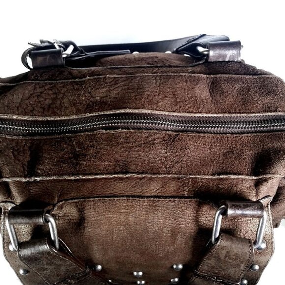 Chloe Shearling Satchel 'Ollie' Chocolate Brown Y2K Bag - Picture 6 of 12